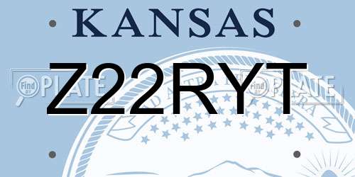 Z22RYT Kansas License Plate