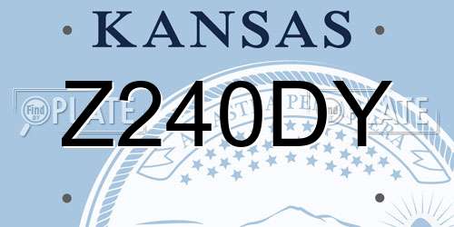 Z240DY Kansas License Plate