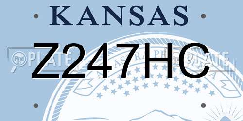 Z247HC Kansas License Plate