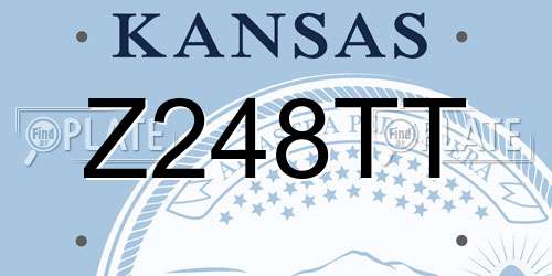 Z248TT Kansas License Plate