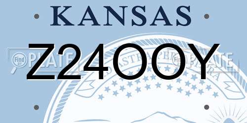 Z24OOY Kansas License Plate