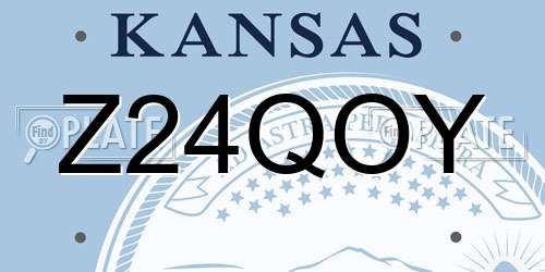 Z24QOY Kansas License Plate