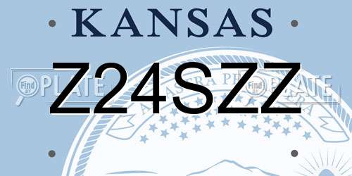 Z24SZZ Kansas License Plate