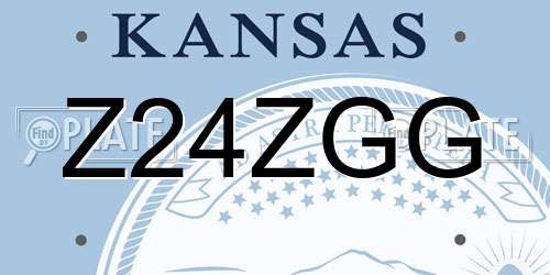 Z24ZGG Kansas License Plate