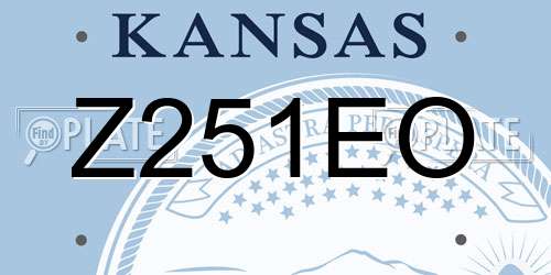 Z251EO Kansas License Plate