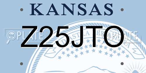 Z25JTO Kansas License Plate