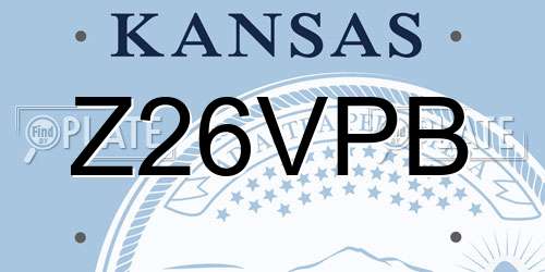 Z26VPB Kansas License Plate