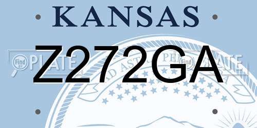 Z272GA Kansas License Plate