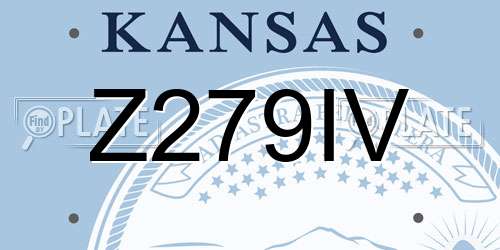 Z279IV Kansas License Plate