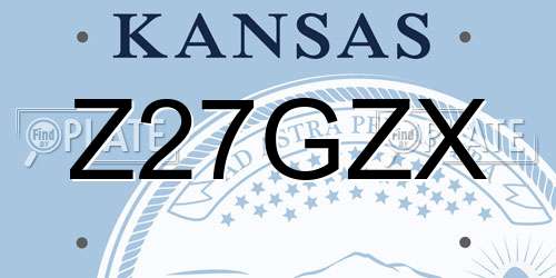 Z27GZX Kansas License Plate