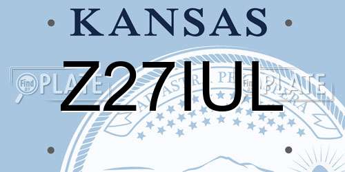 Z27IUL Kansas License Plate