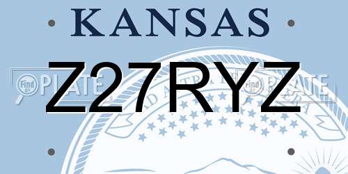 Z27RYZ Kansas License Plate