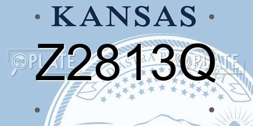 Z2813Q Kansas License Plate