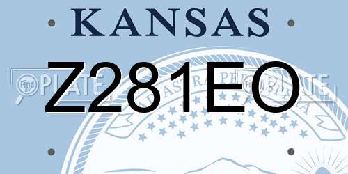 Z281EO Kansas License Plate