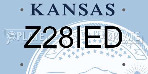 Z28IED Kansas License Plate