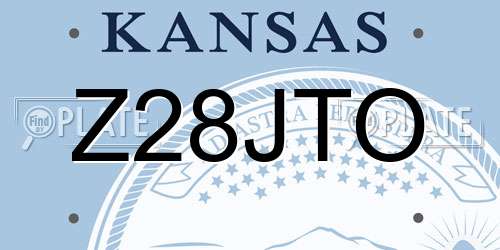 Z28JTO Kansas License Plate