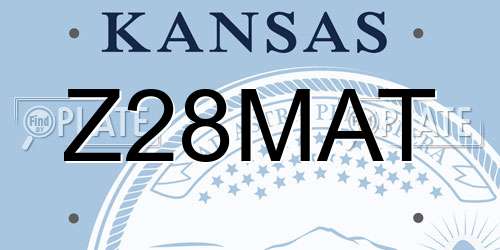 Z28MAT Kansas License Plate