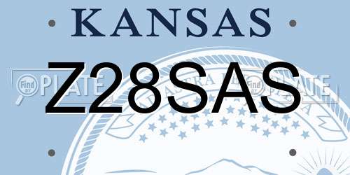 Z28SAS Kansas License Plate