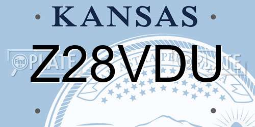 Z28VDU Kansas License Plate