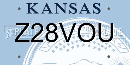 Z28VOU Kansas License Plate