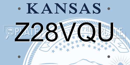 Z28VQU Kansas License Plate