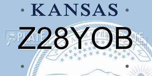 Z28YOB Kansas License Plate