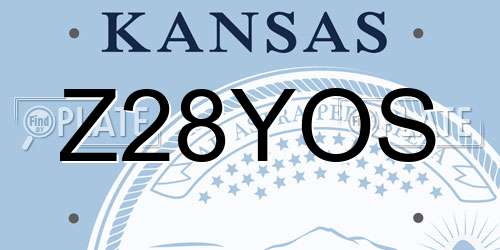 Z28YOS Kansas License Plate