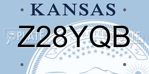 Z28YQB Kansas License Plate