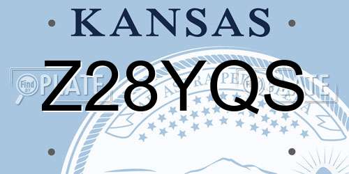 Z28YQS Kansas License Plate