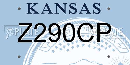 Z290CP Kansas License Plate