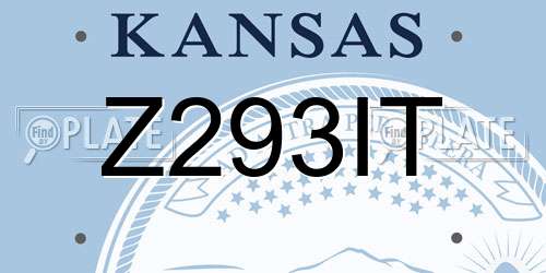 Z293IT Kansas License Plate