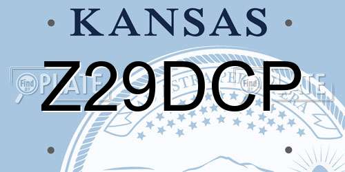 Z29DCP Kansas License Plate