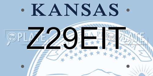 Z29EIT Kansas License Plate