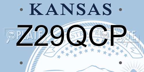 Z29QCP Kansas License Plate