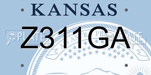 Z311GA Kansas License Plate