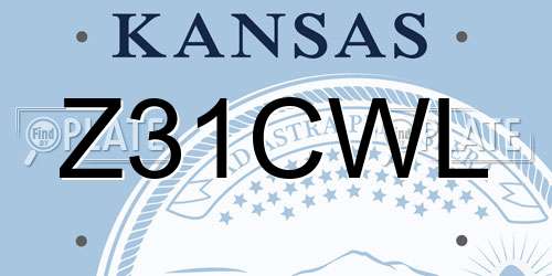 Z31CWL Kansas License Plate