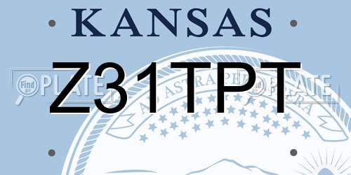 Z31TPT Kansas License Plate
