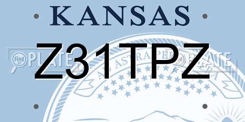 Z31TPZ Kansas License Plate
