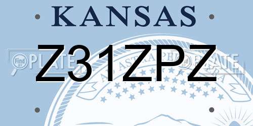 Z31ZPZ Kansas License Plate