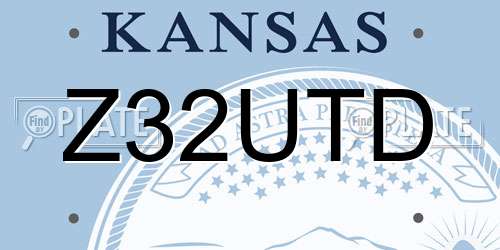 Z32UTD Kansas License Plate