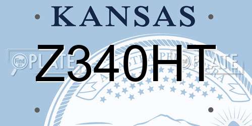 Z340HT Kansas License Plate