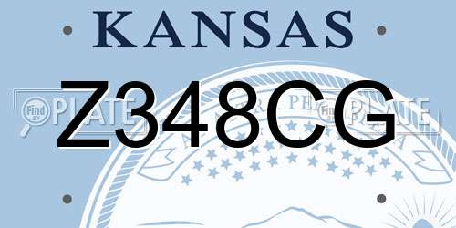 Z348CG Kansas License Plate
