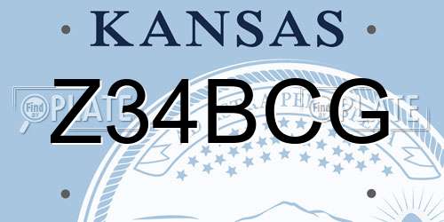 Z34BCG Kansas License Plate