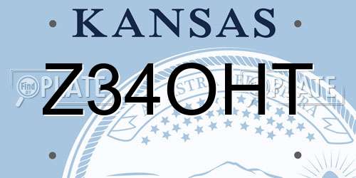 Z34OHT Kansas License Plate