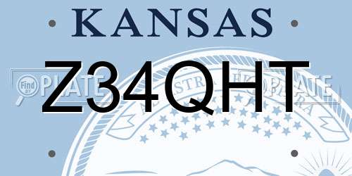 Z34QHT Kansas License Plate
