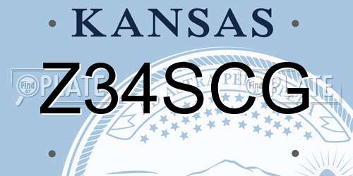 Z34SCG Kansas License Plate