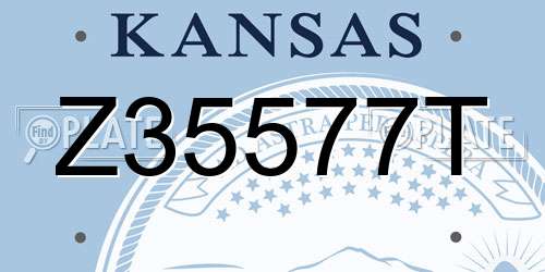 Z35577T Kansas License Plate