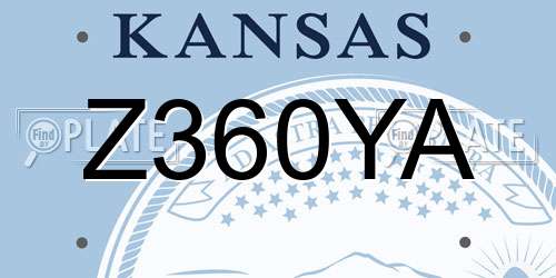 Z360YA Kansas License Plate