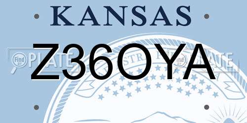 Z36OYA Kansas License Plate