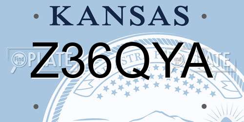 Z36QYA Kansas License Plate